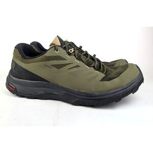 Salomon‎ Outline GTX Shoes Mens Size 12.5 Olive Green Gore Tex Hiking Trail
